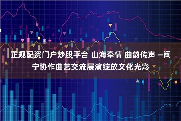 正规配资门户炒股平台 山海牵情 曲韵传声 —闽宁协作曲艺交流展演绽放文化光彩